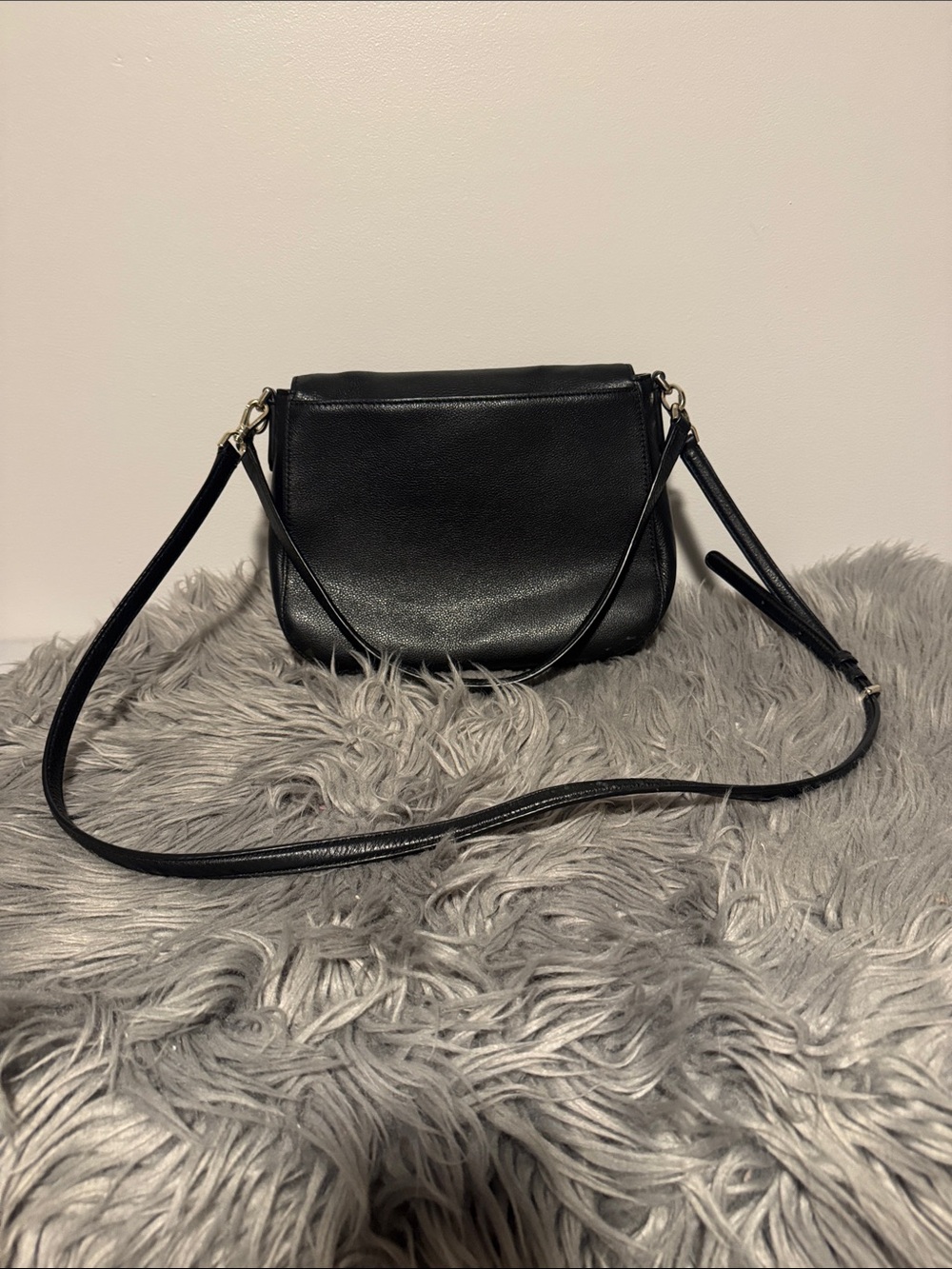 kate spade Black Leather Crossbody Bag with Gold Logo - Picture 6 of 6